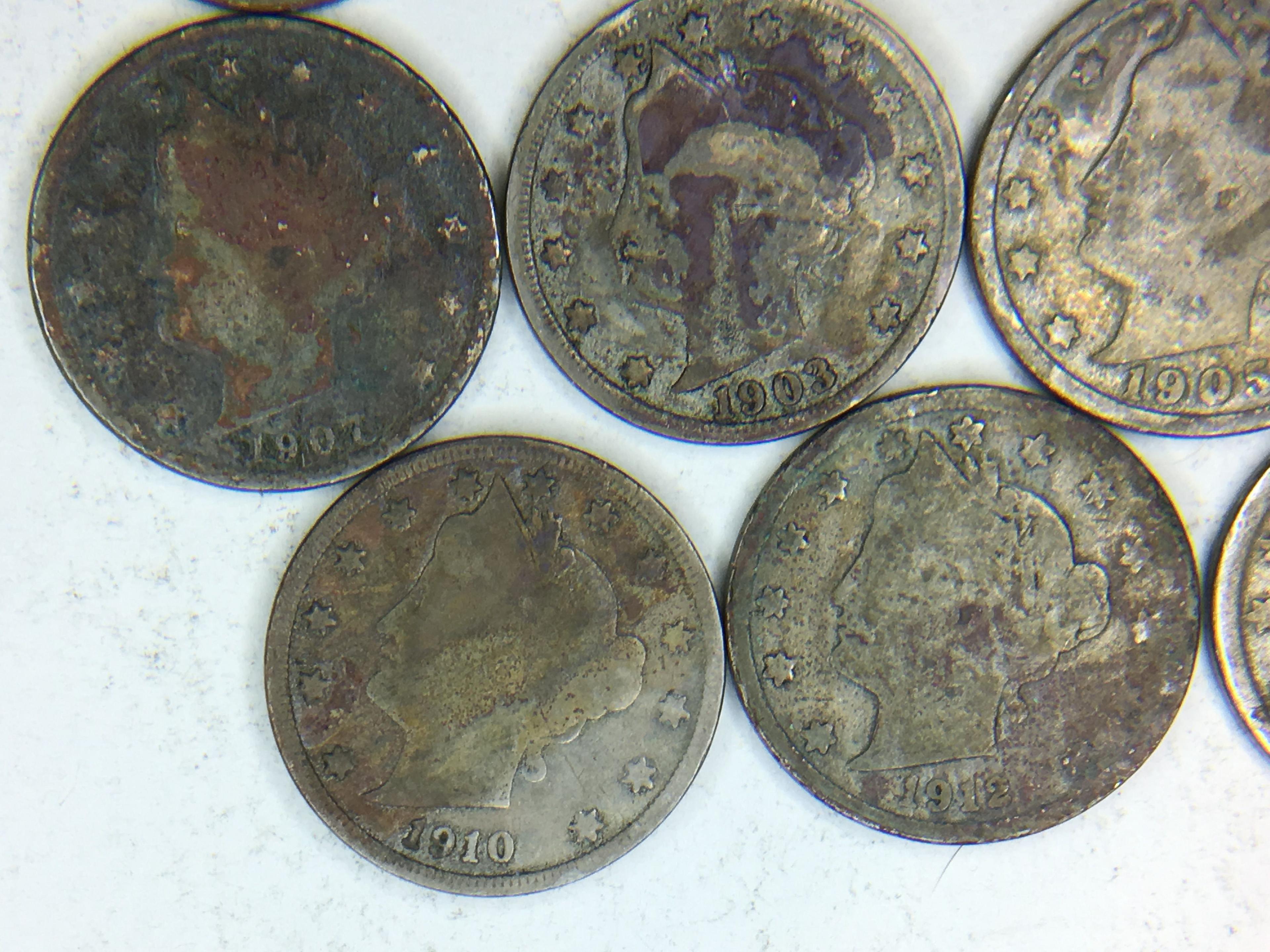 (19) Liberty Nickels