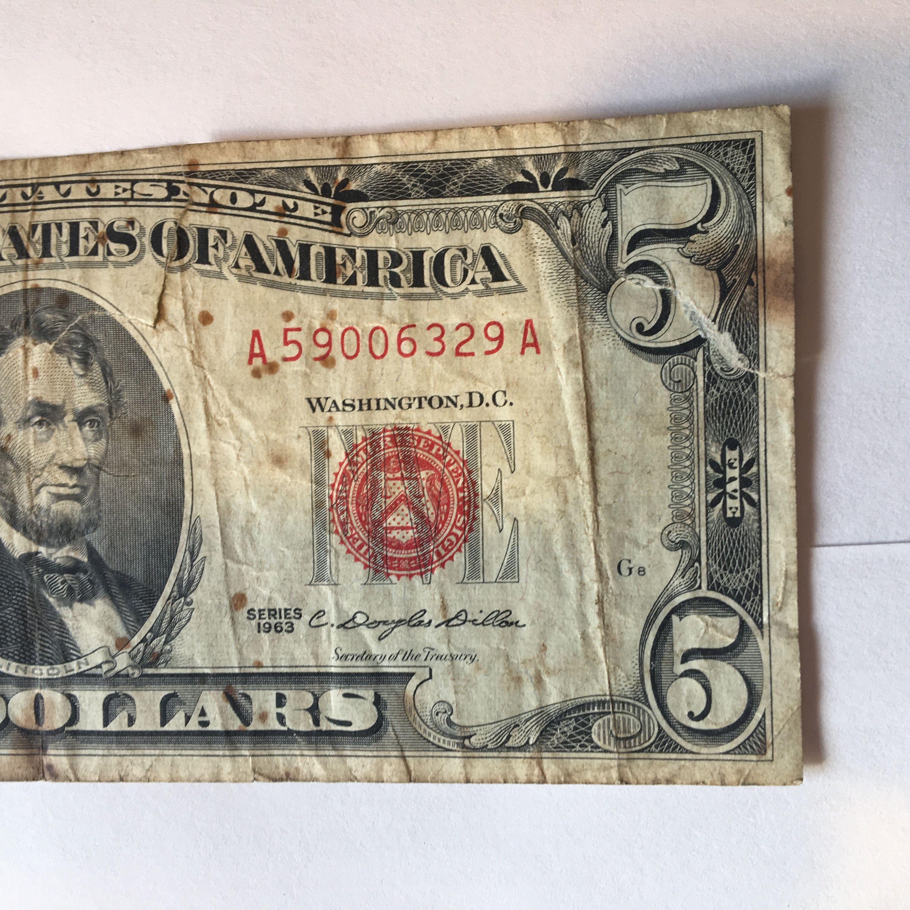 1963 $5.00 Red Seal