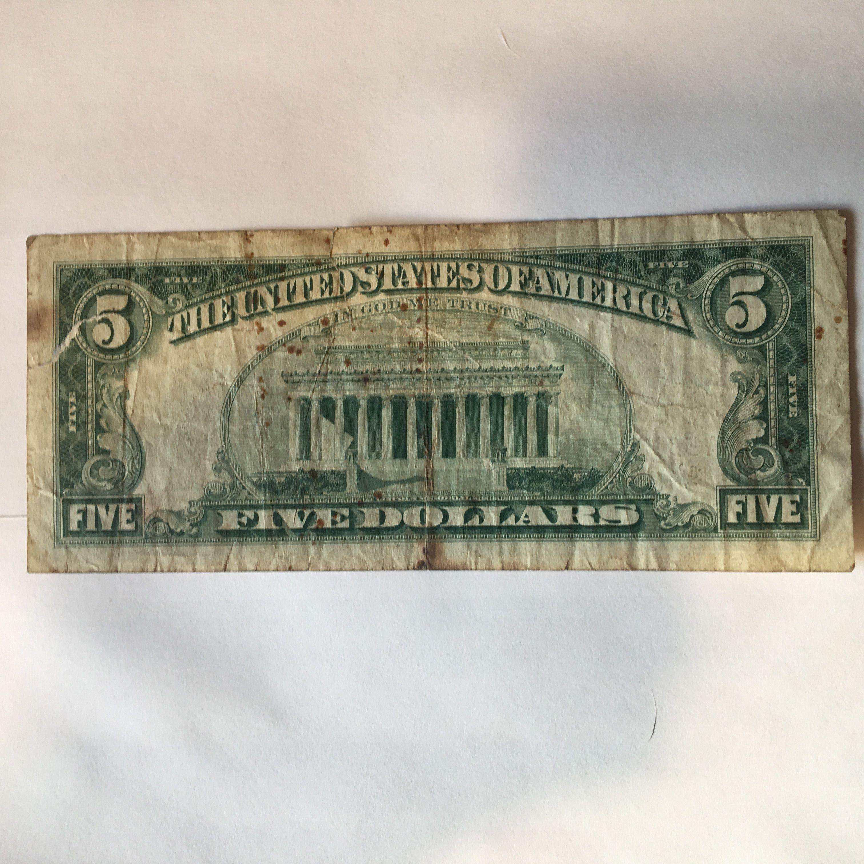 1963 $5.00 Red Seal