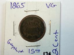 1865 2 Cent Copper