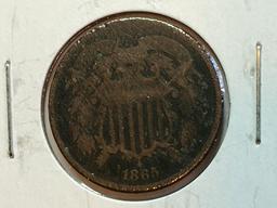 1865 2 Cent Copper