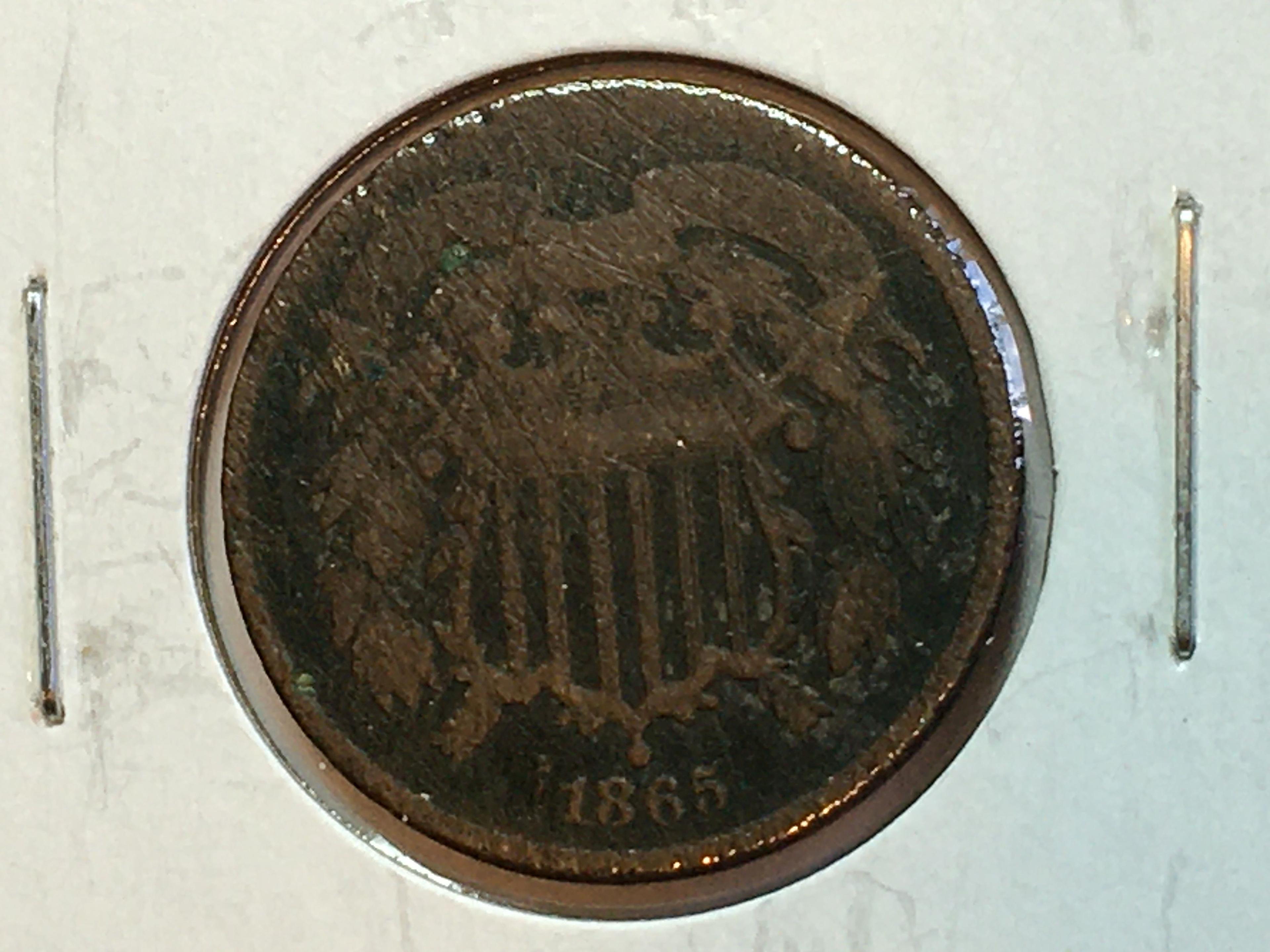 1865 2 Cent Copper