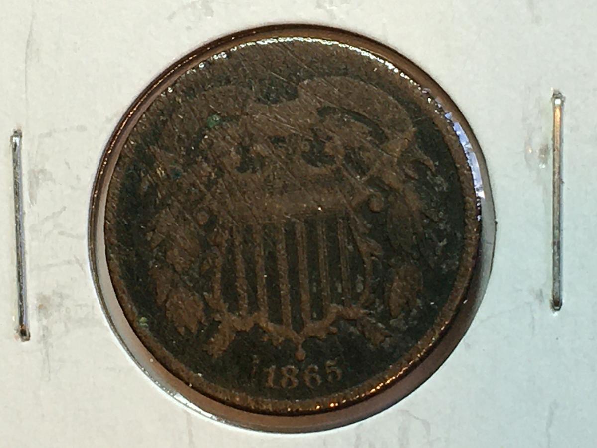 1865 2 Cent Copper