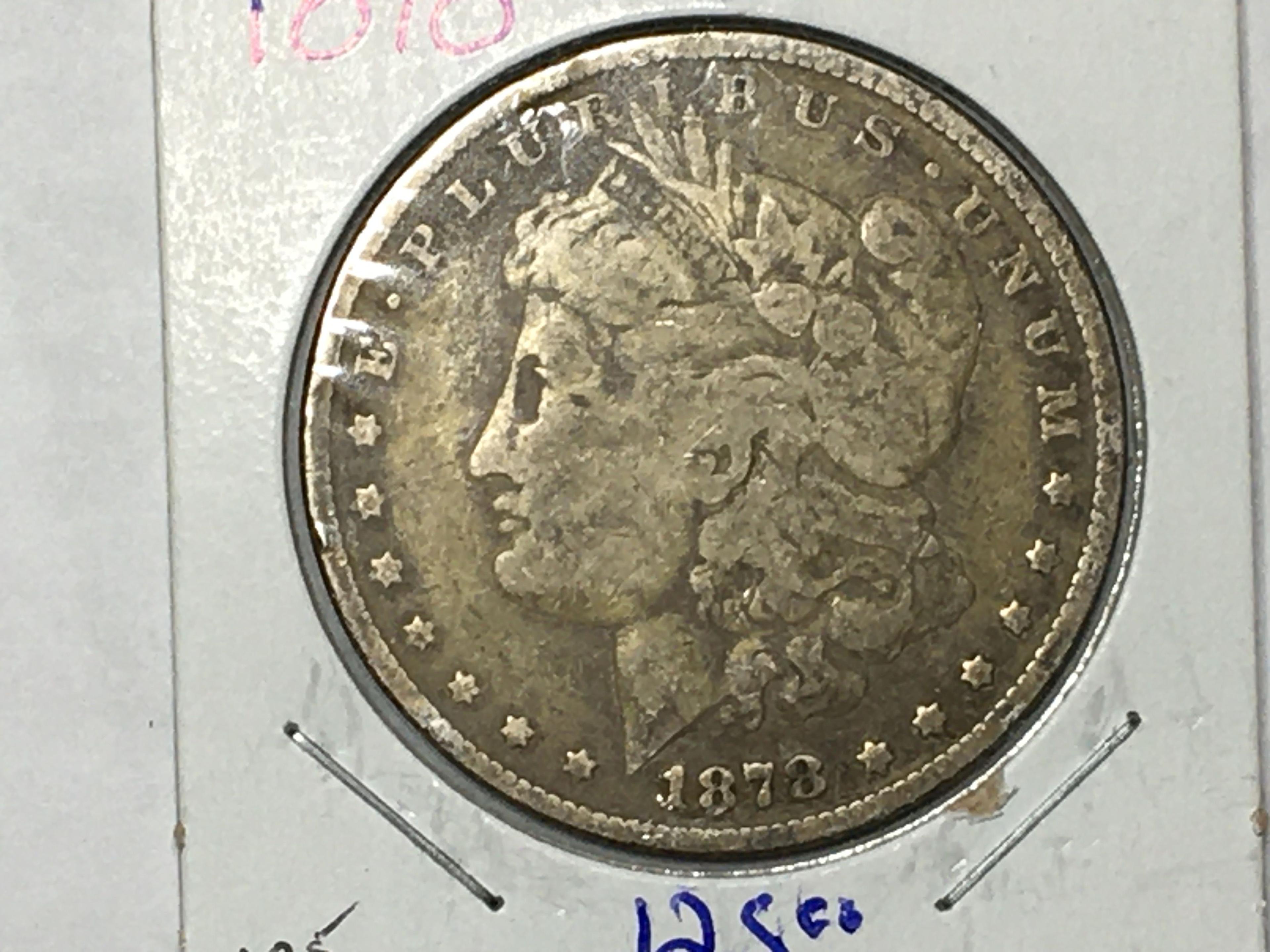 1878 S Morgan Dollar 7 Tail Feather