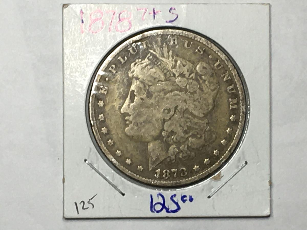 1878 S Morgan Dollar 7 Tail Feather