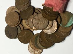 Roll Of 50 Wheat Cents