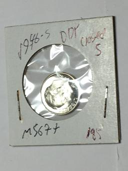 Roosevelt Silver Dime 1946 S  D D R Gem B U  D D R Closed S Satin White High Grade