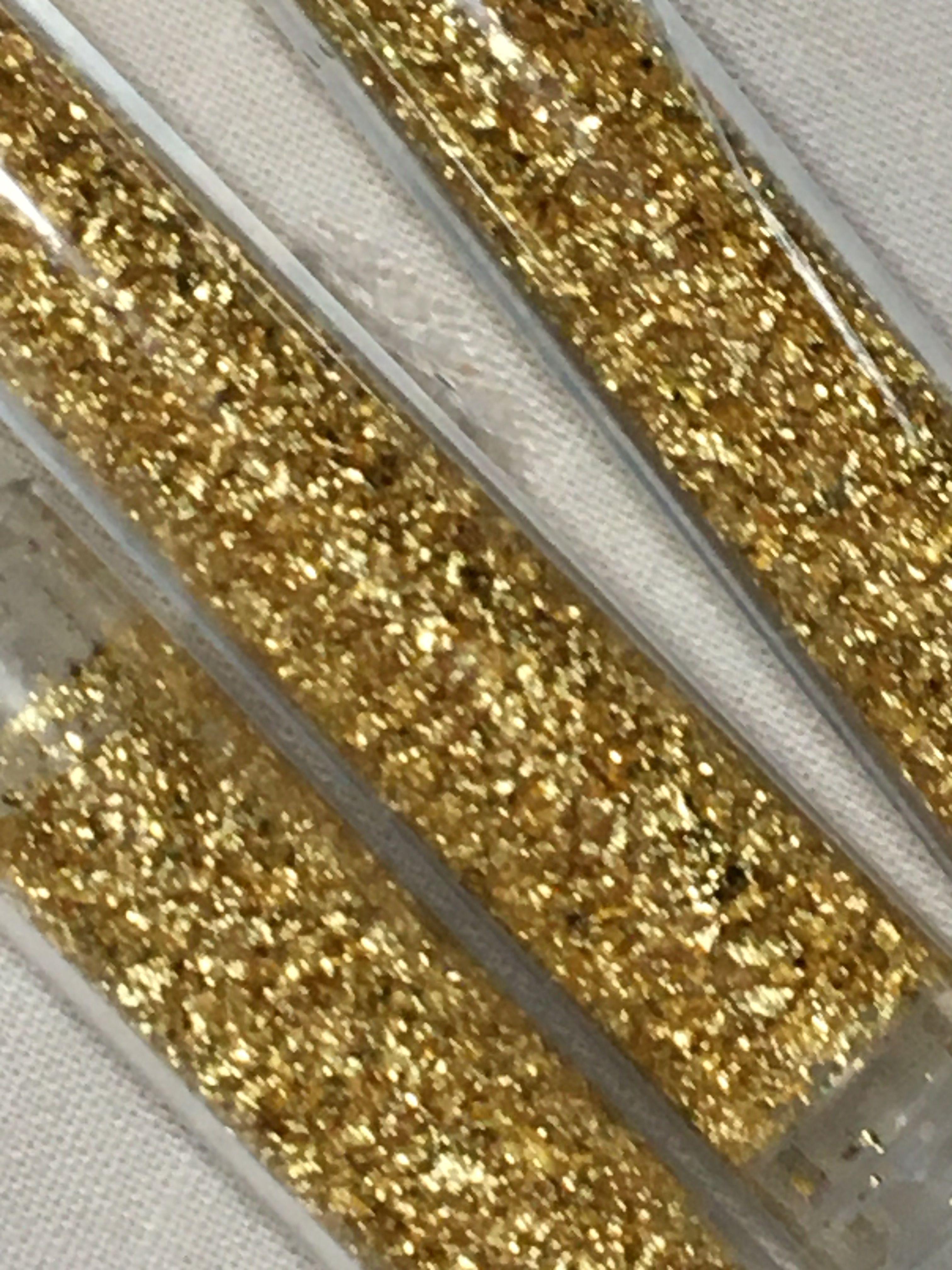(3) Vials Of Guilded Gold Flake