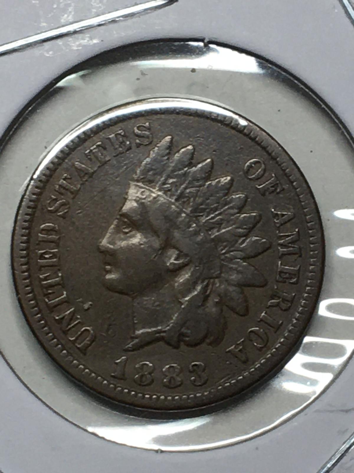 Indian Cent 1883 High Grade Full Liberty