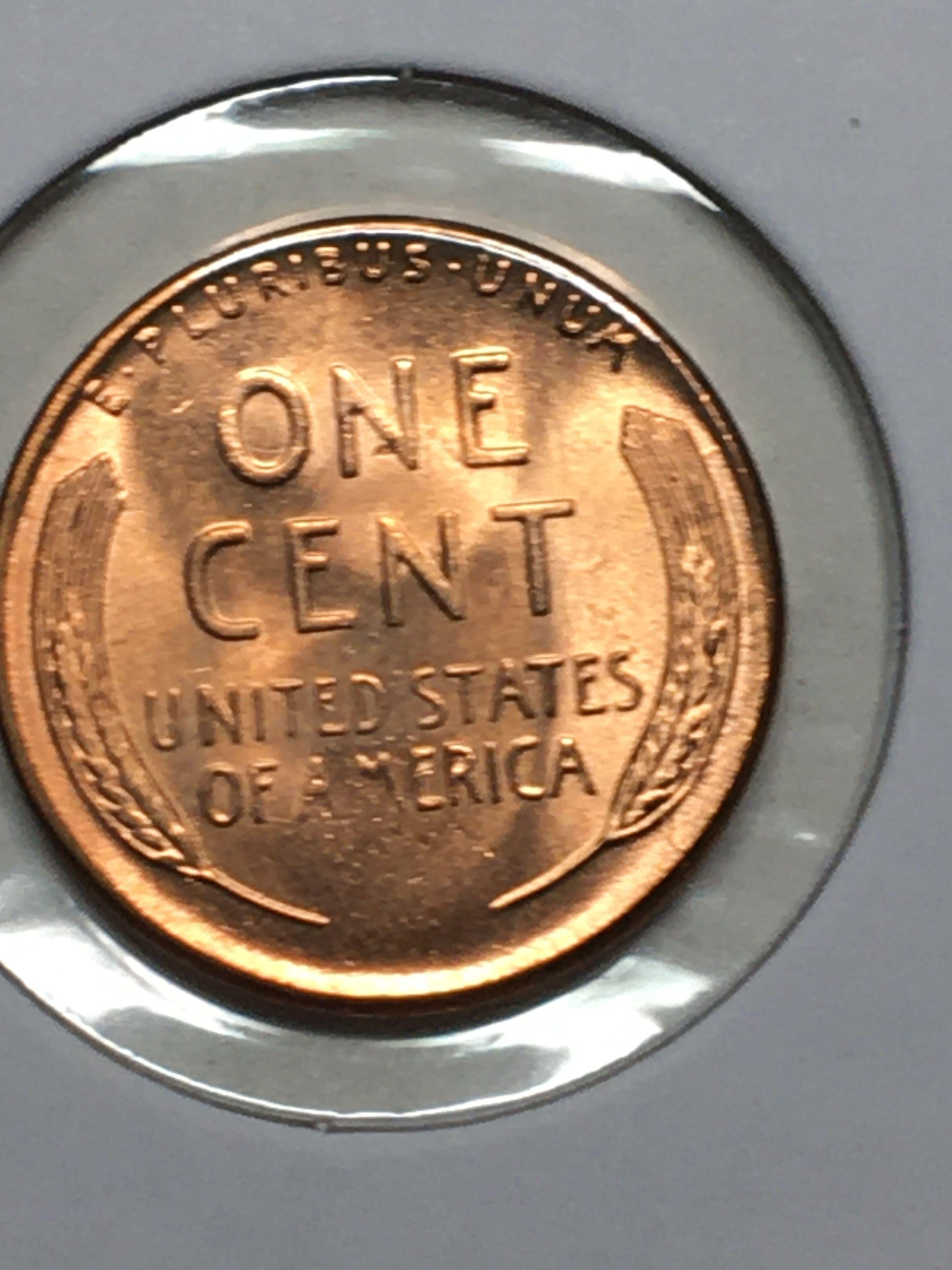 Lincoln Wheat Cent 1955 S Off Strike Error Partial Rimless Gem Red