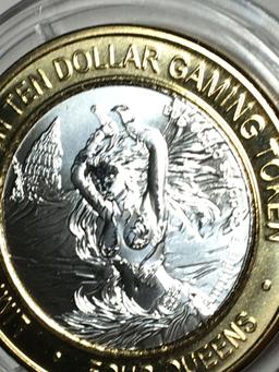 4 Queens Casino $10.00 Casino Token (Goddess Of The Sea)