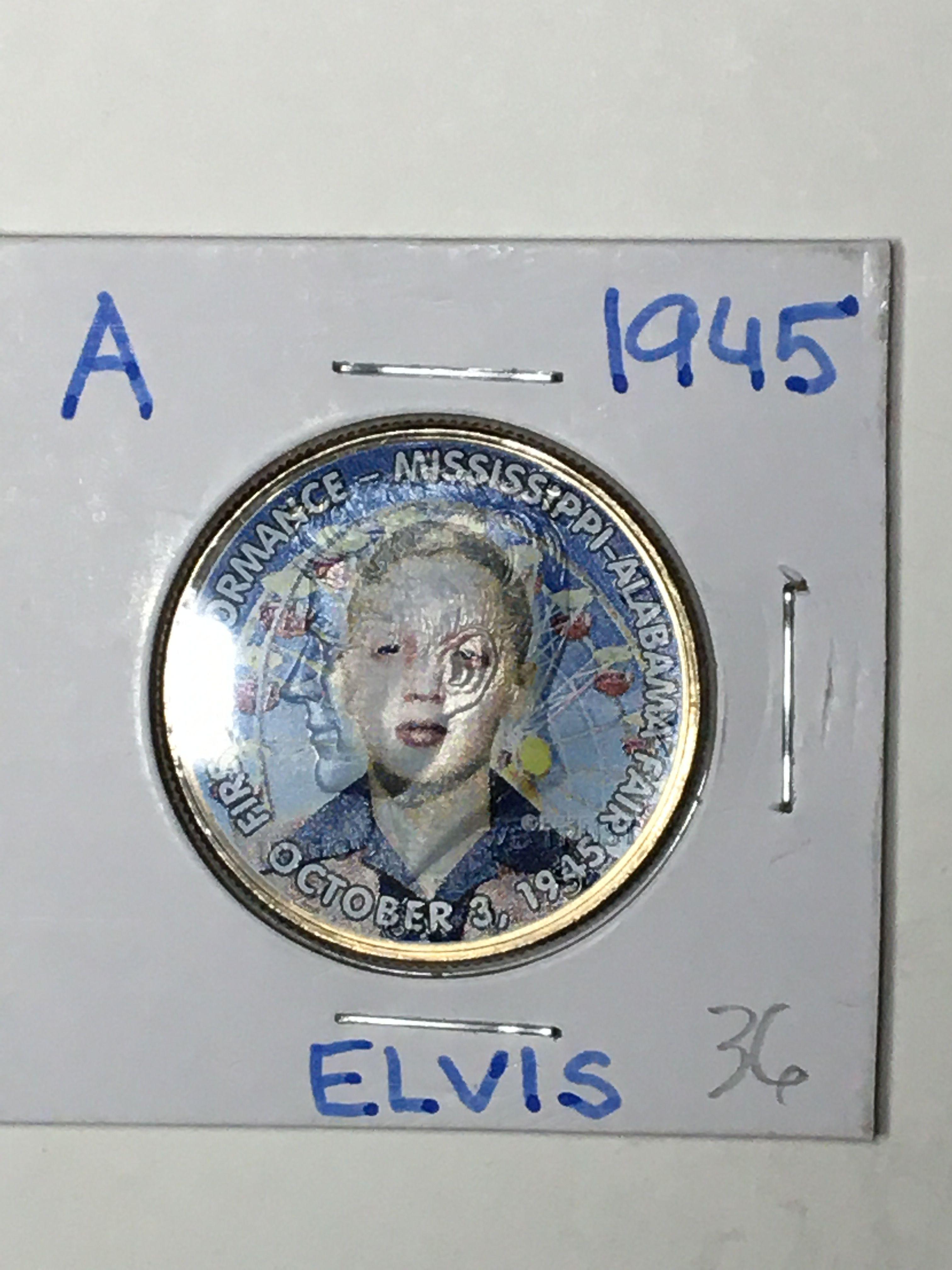 Colorized Kennedy Half Dollar Highlighten "Elvis Presleys" Life