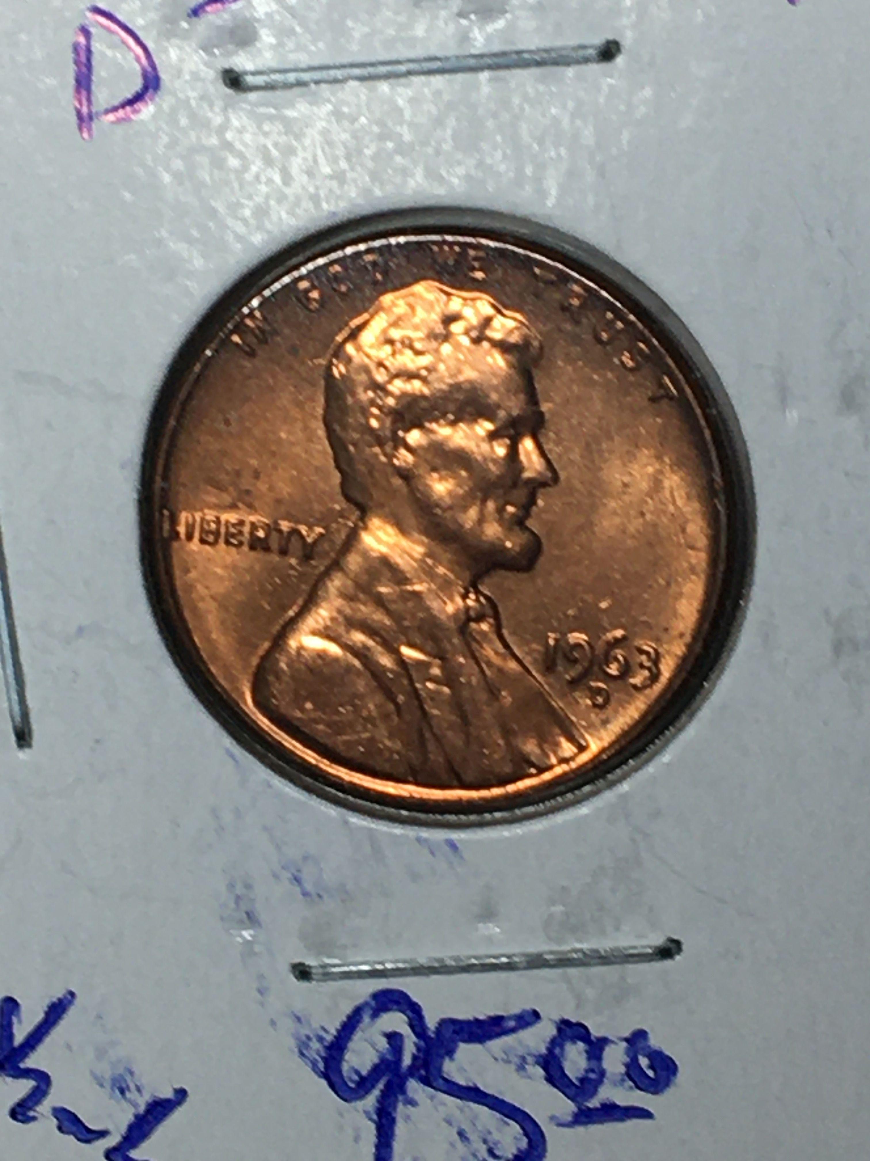 1963 D Lincoln Memorial Cent