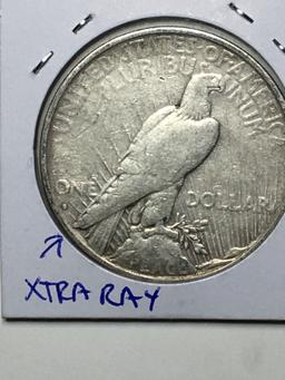 1935 S Peace Dollar Extra Ray
