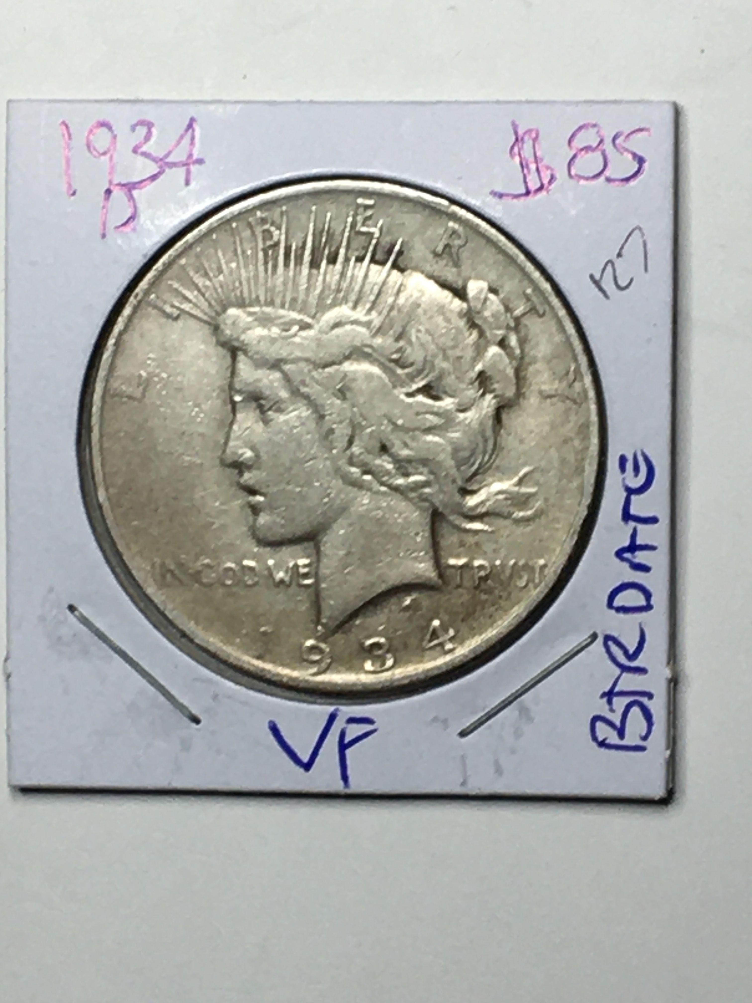 1934 D Peace Dollar