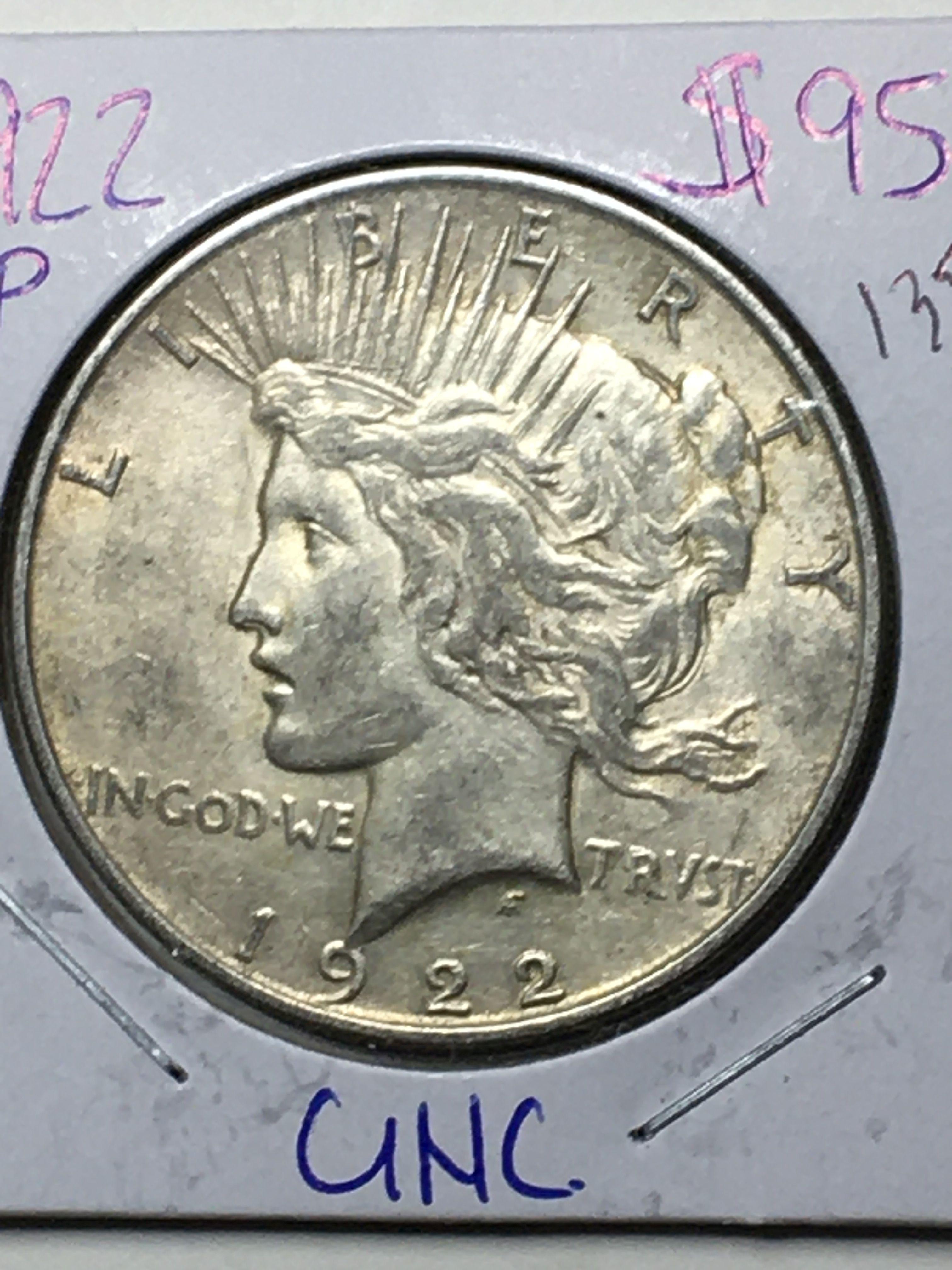 1922 P Peace Dollar