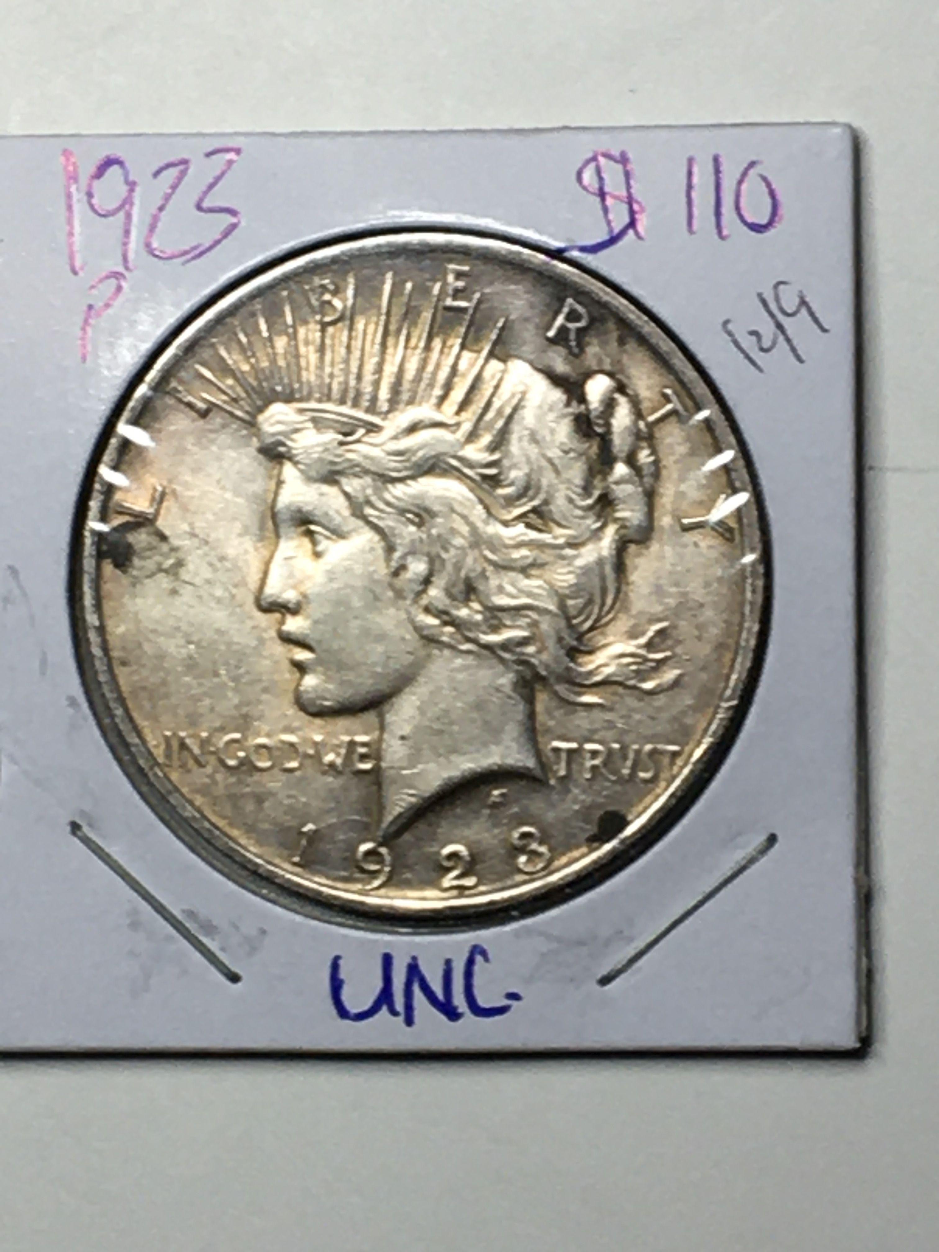 1923 P Peace Dollar