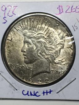 1922 S Peace Dollar