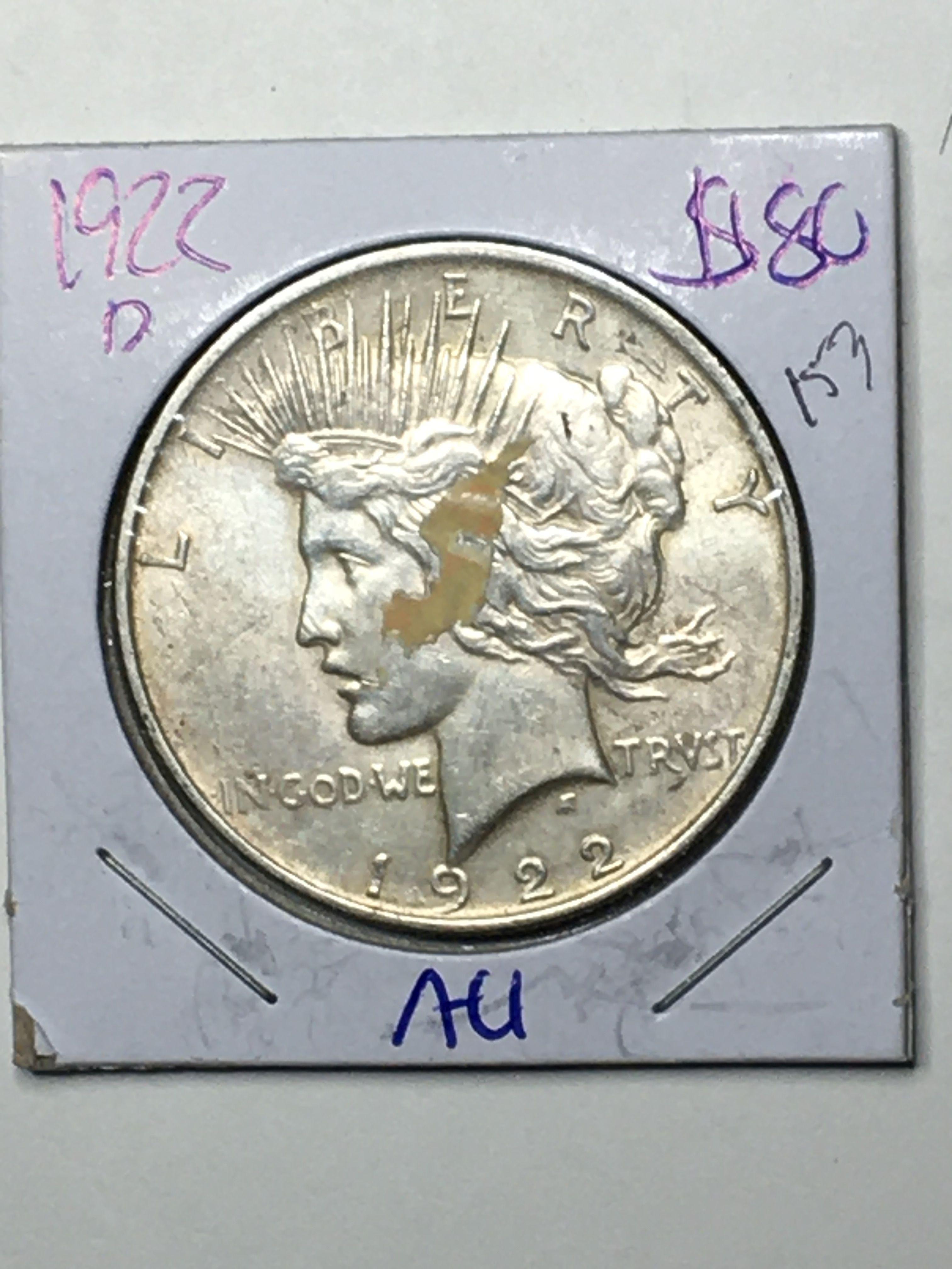 1922 D Peace Dollar