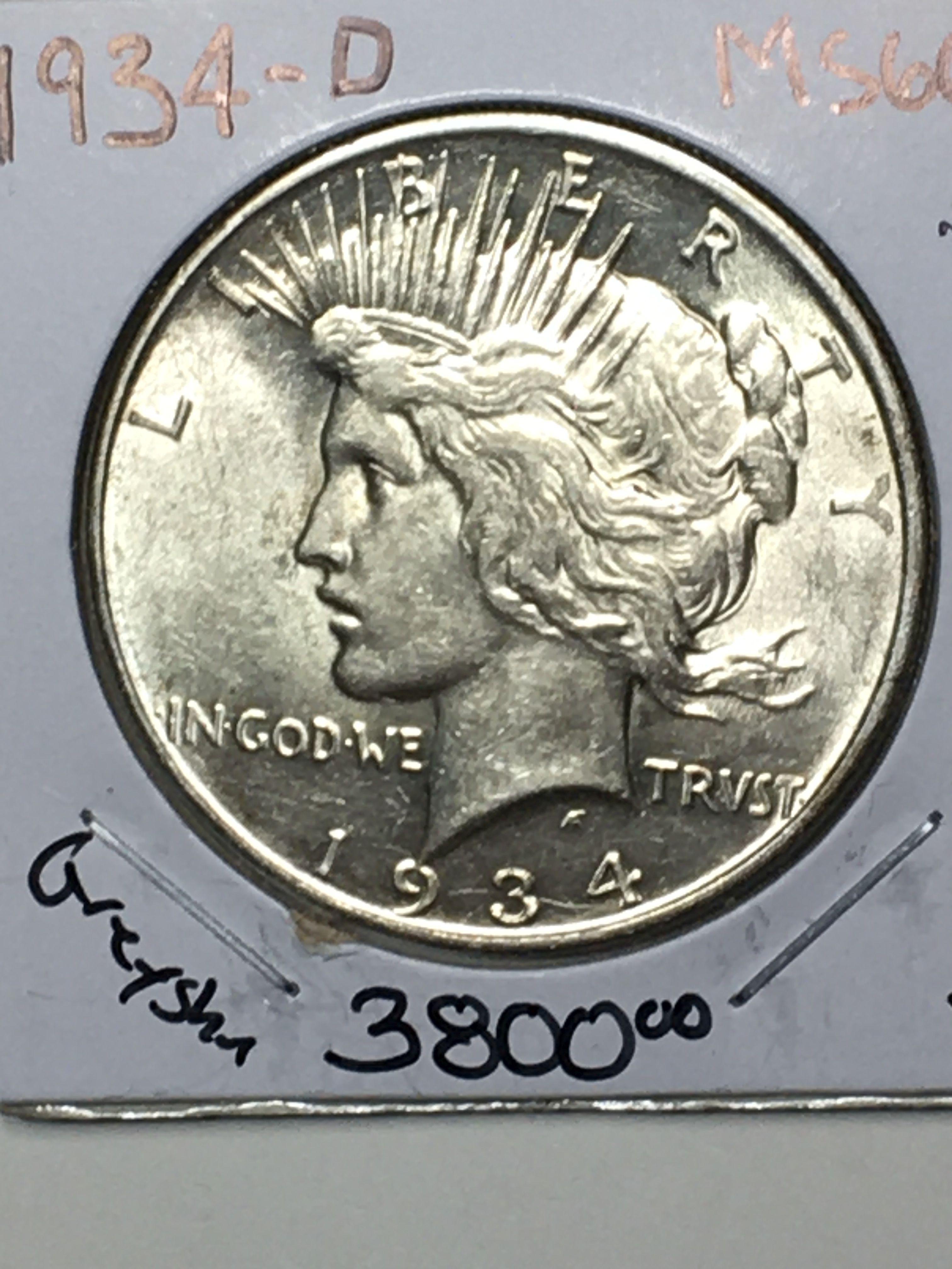 1934 D Peace Dollar