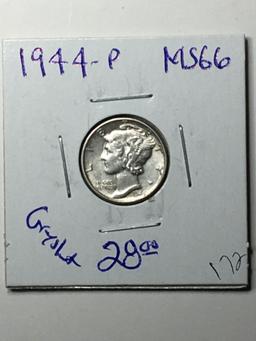 1944 P Mercury Dime