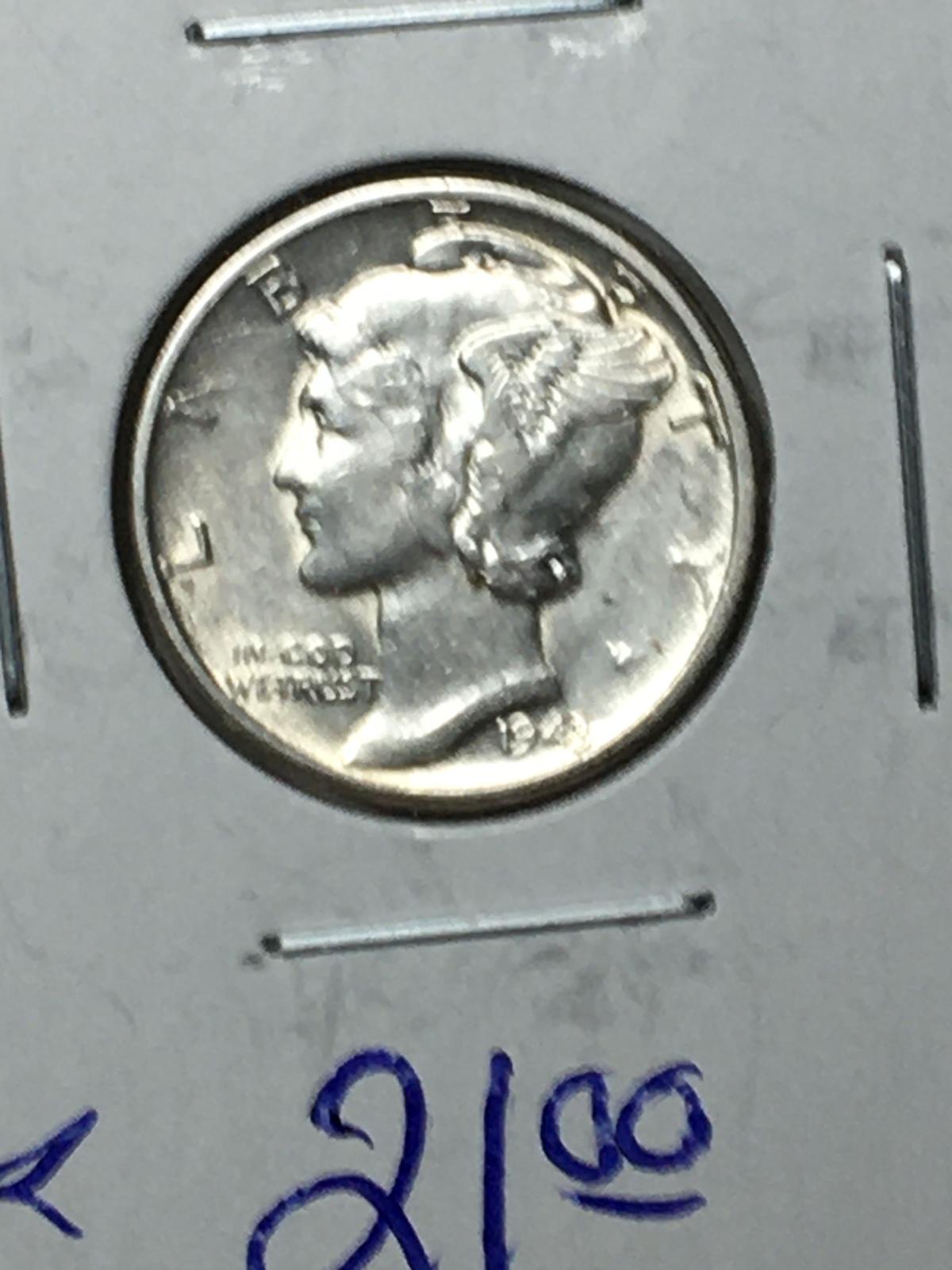 1943 P Mercury Dime