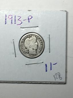 1913 P Barber Dime