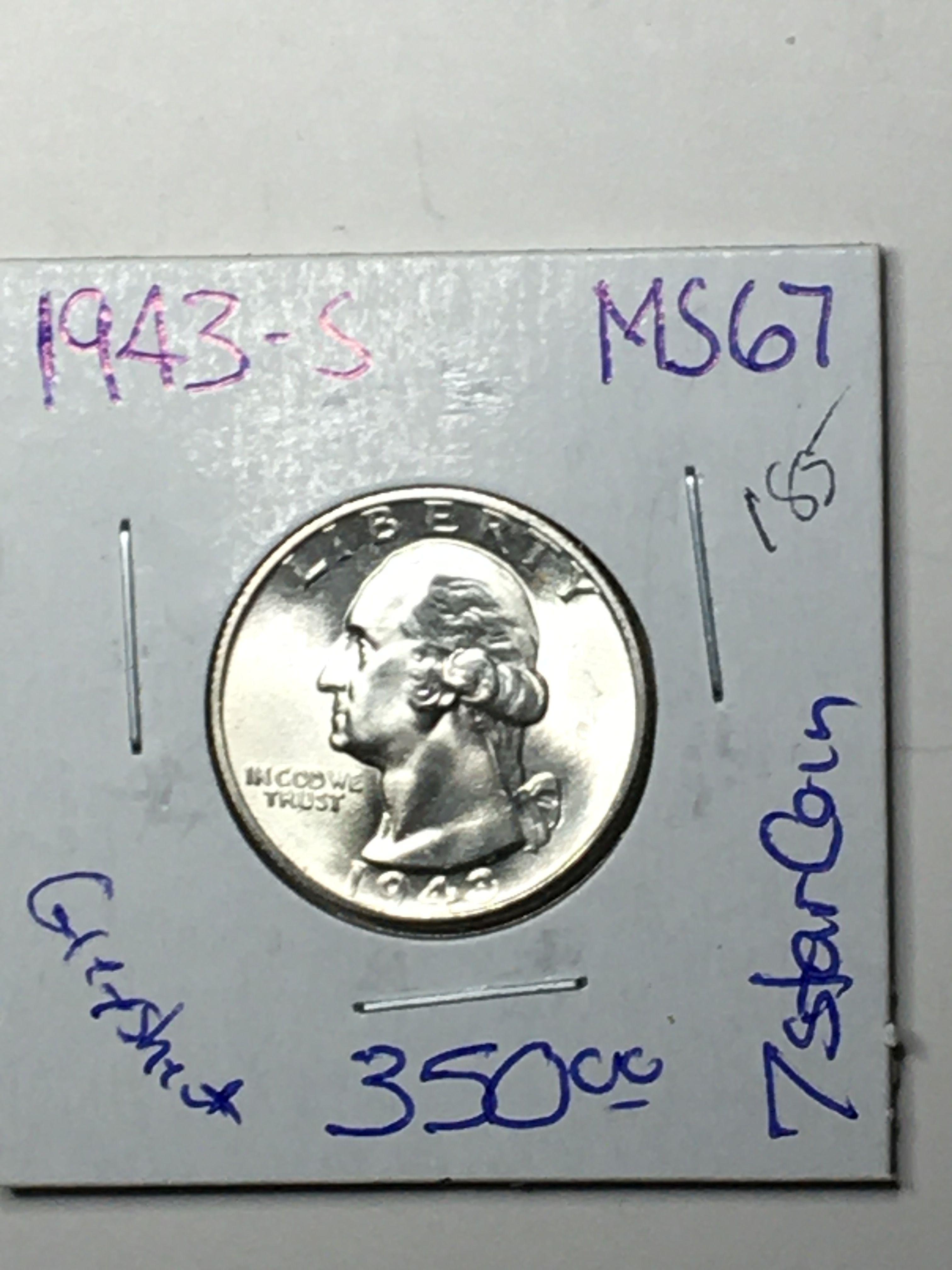 1943 S Washington Quarter