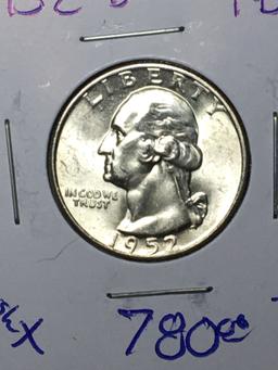 1952 D Washington Quarter