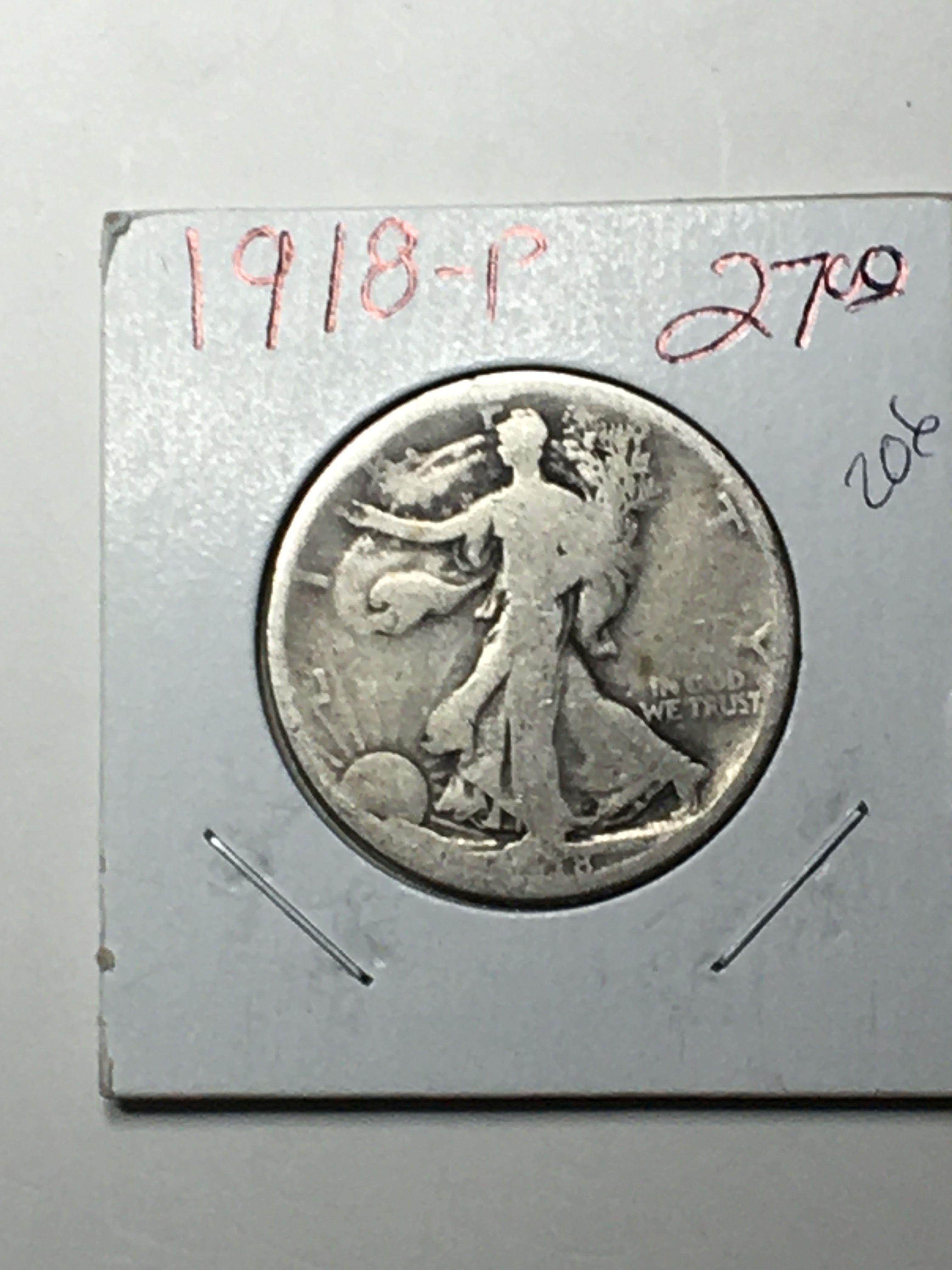 1918 P Walking Liberty Half Dollar