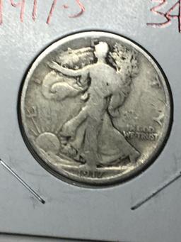 1917 S Walking Liberty Half Dollar