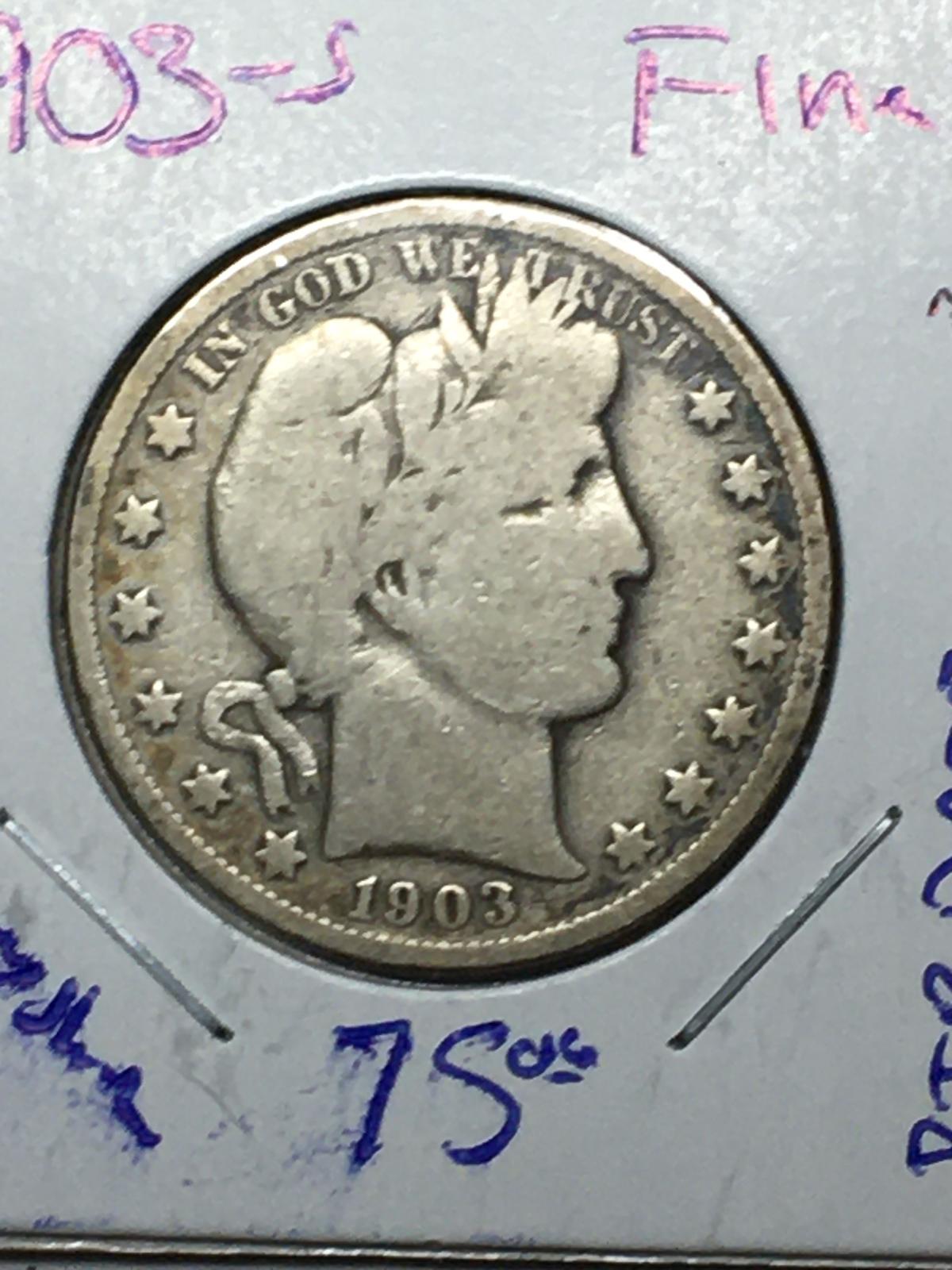 1903 S Barber Half Dollar