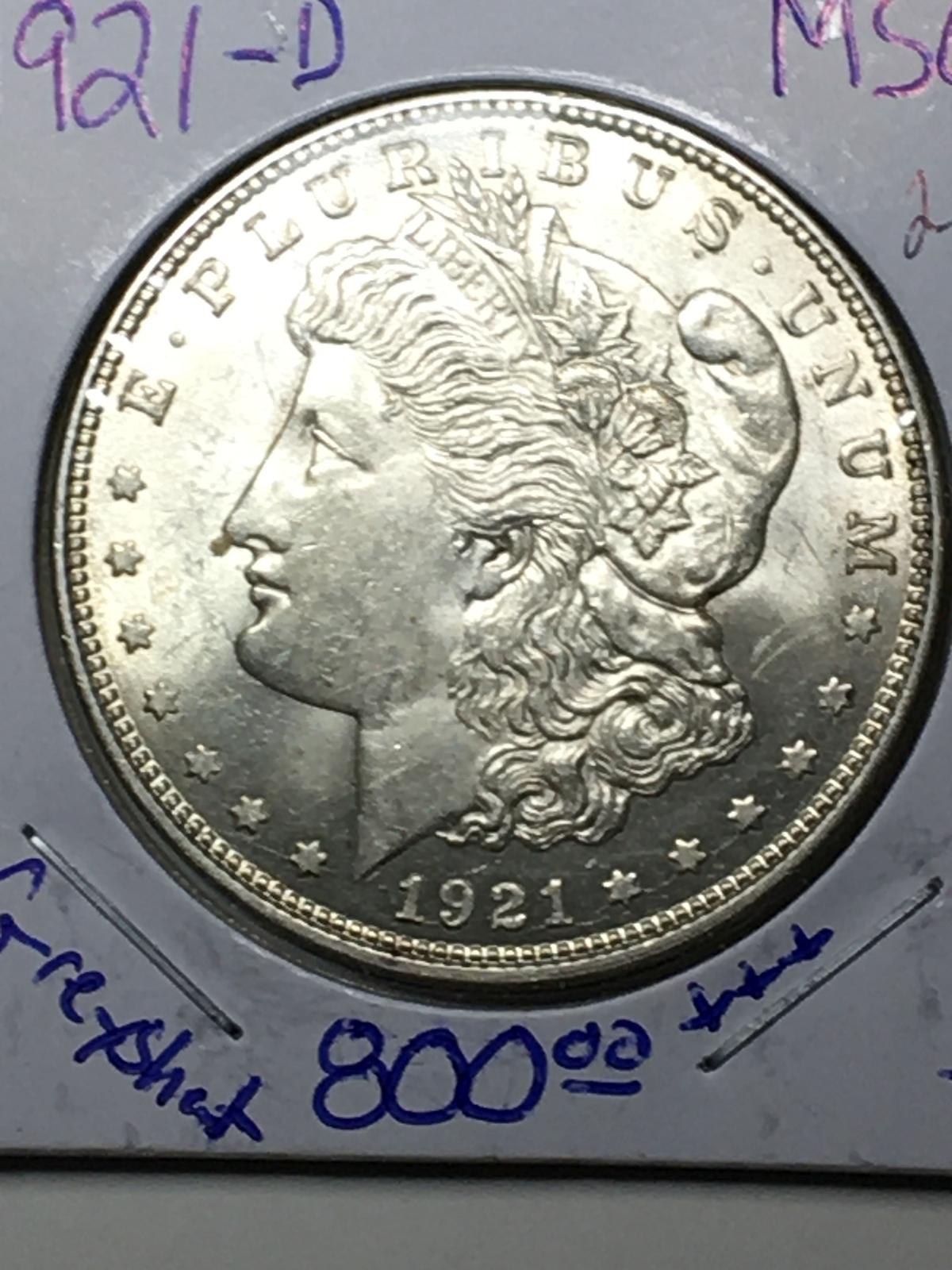 1921 D Morgan Dollar