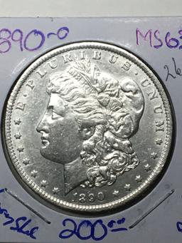 1890 O Morgan Dollar