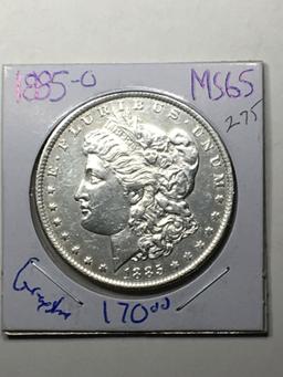 1885 O Morgan Dollar