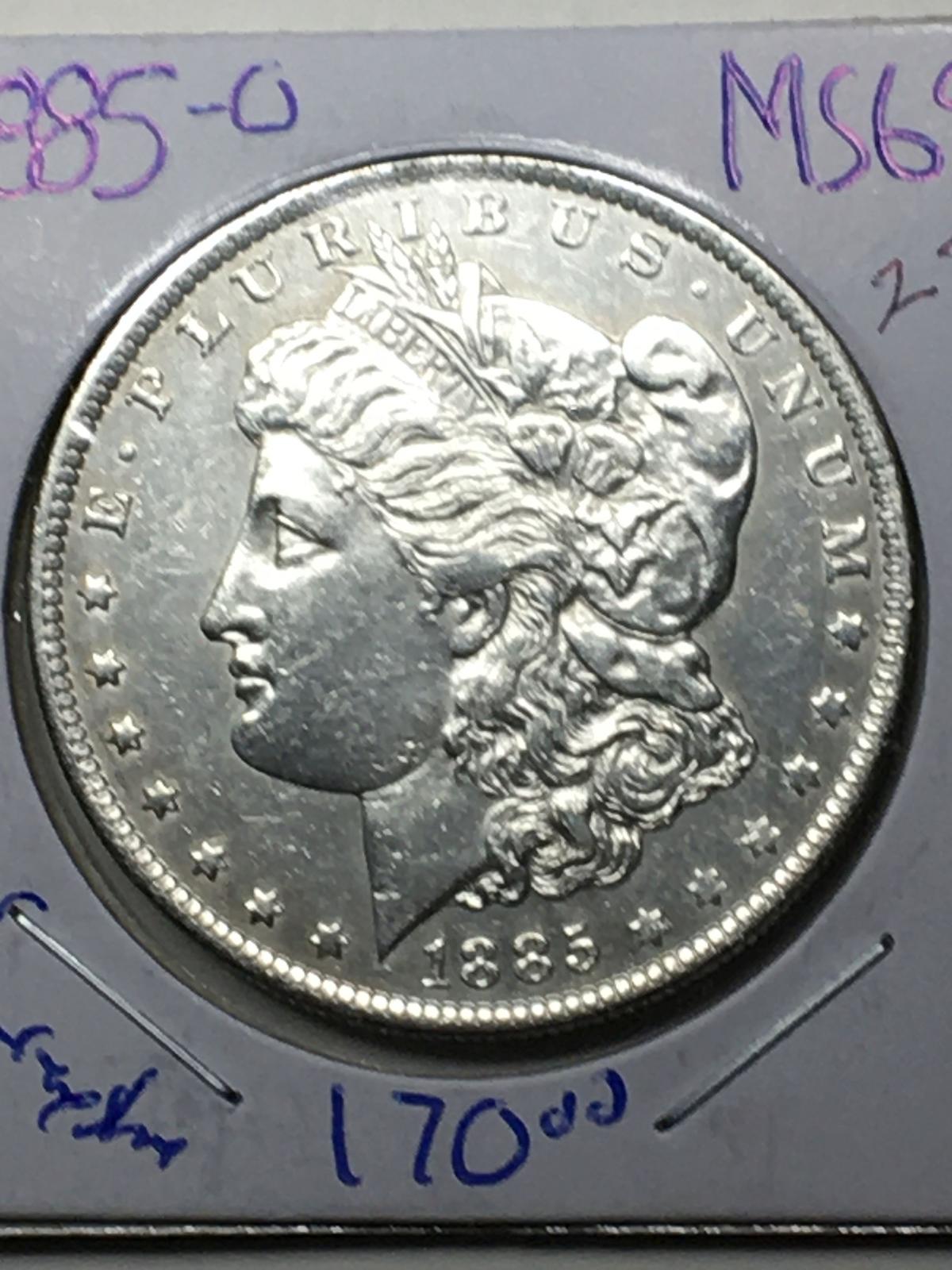 1885 O Morgan Dollar