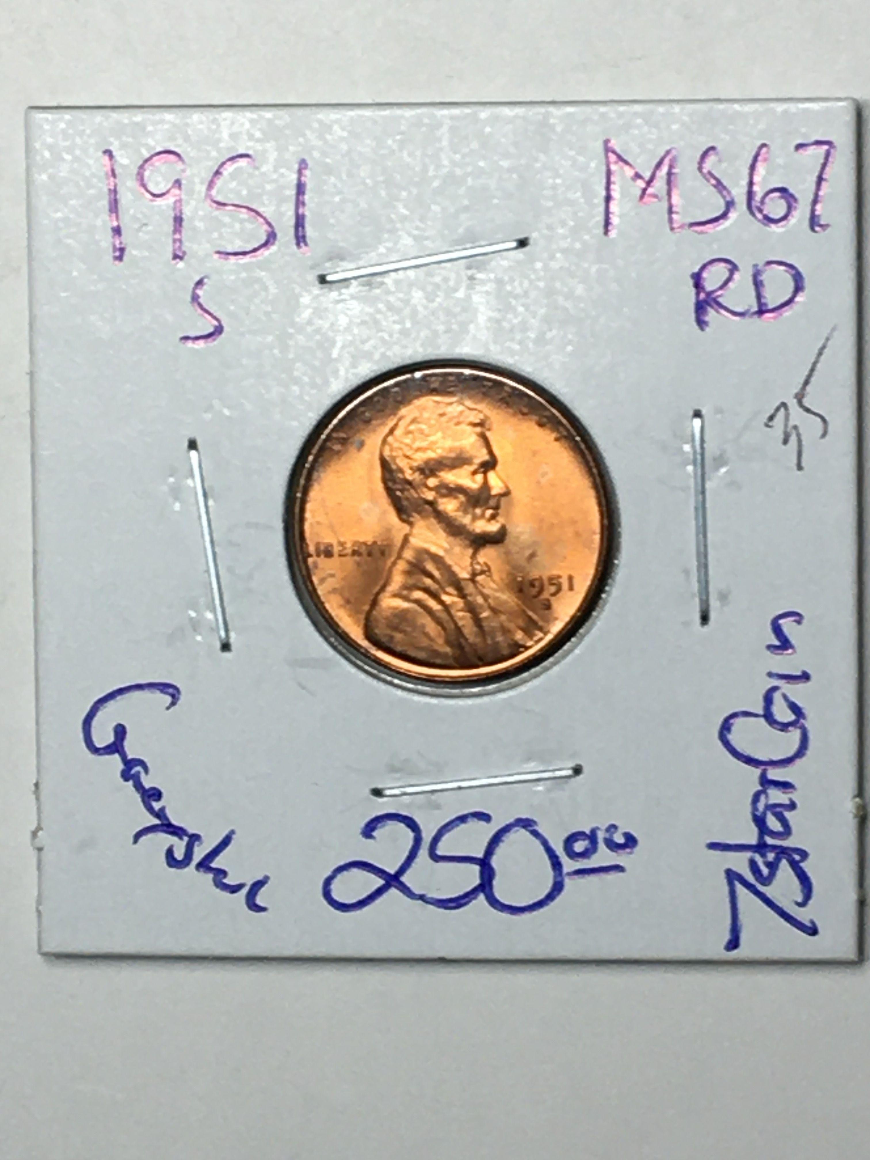 1951 S Lincoln Wheat Cent
