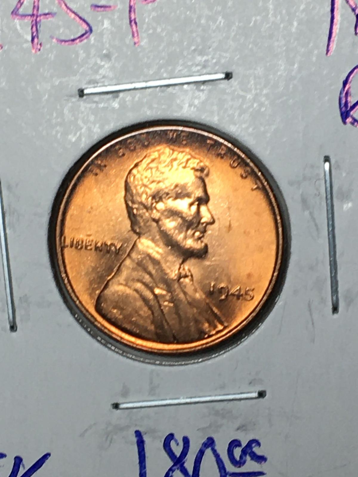 1945 P Lincoln Wheat Cent