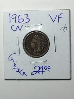 1863 Indian Head Cent Copper Nickel