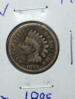 1859 Indian Head Cent Copper Nickel