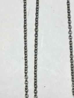 .925 Sterling Silver Cross On 20" Chain