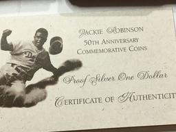 Jackie Robinson Proof 1oz Silver Commemorative 