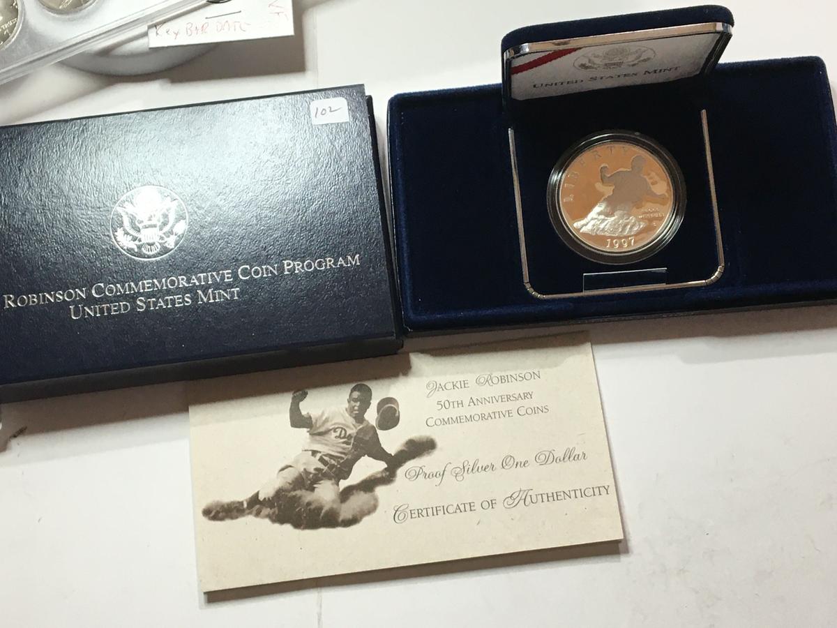 Jackie Robinson Proof 1oz Silver Commemorative 