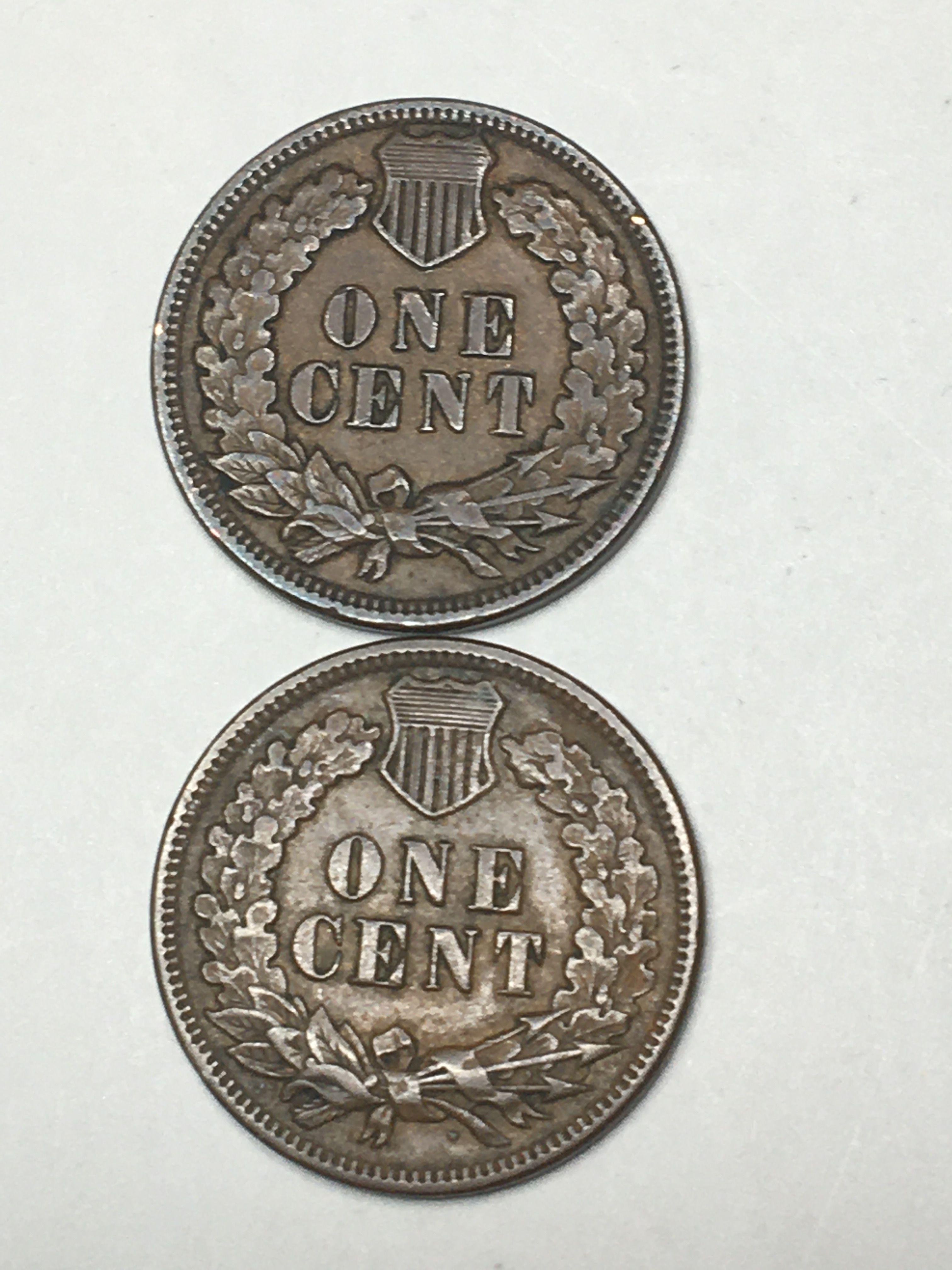 1888 & 1895 Indian Cents