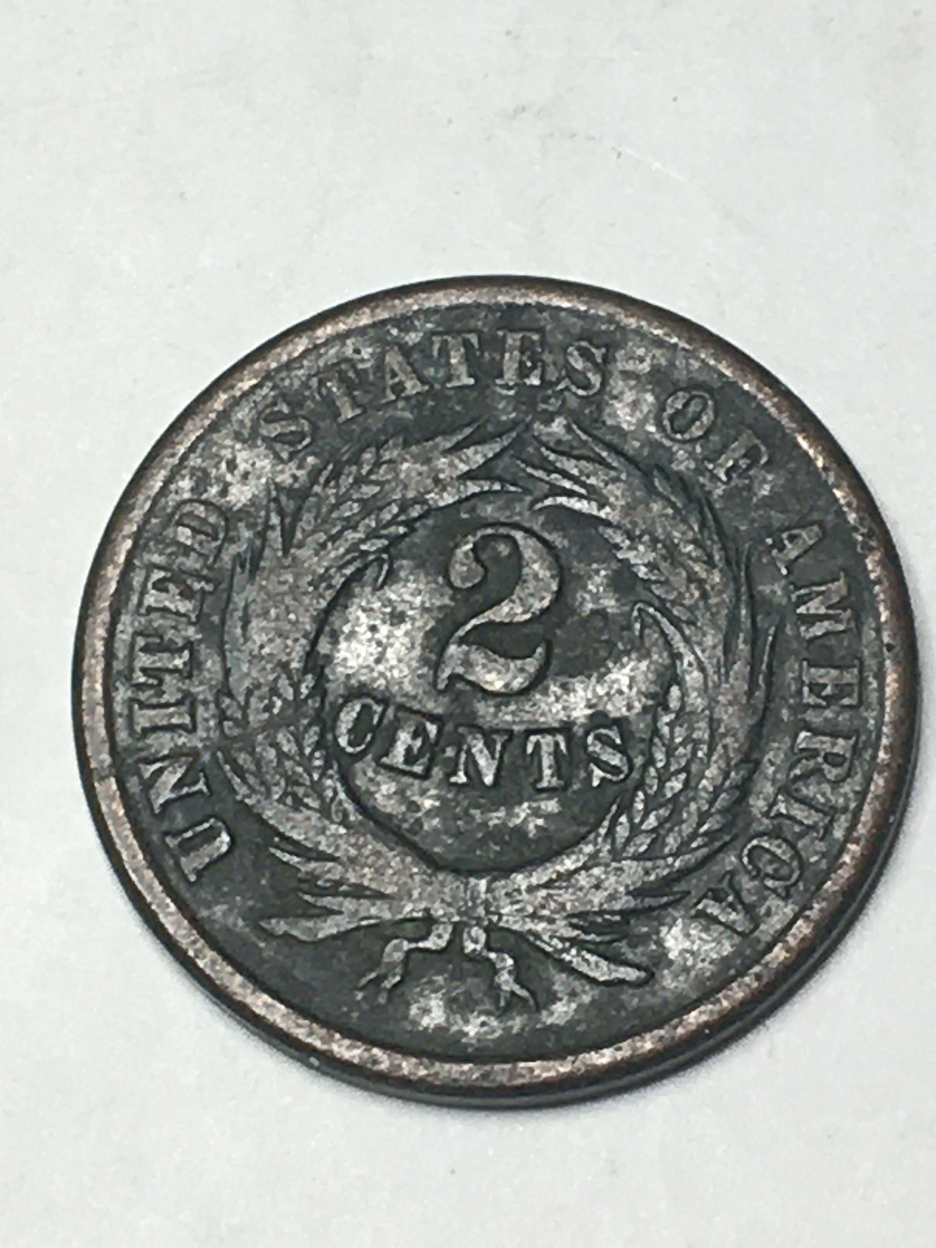 1864 U S 2 Cent Piece