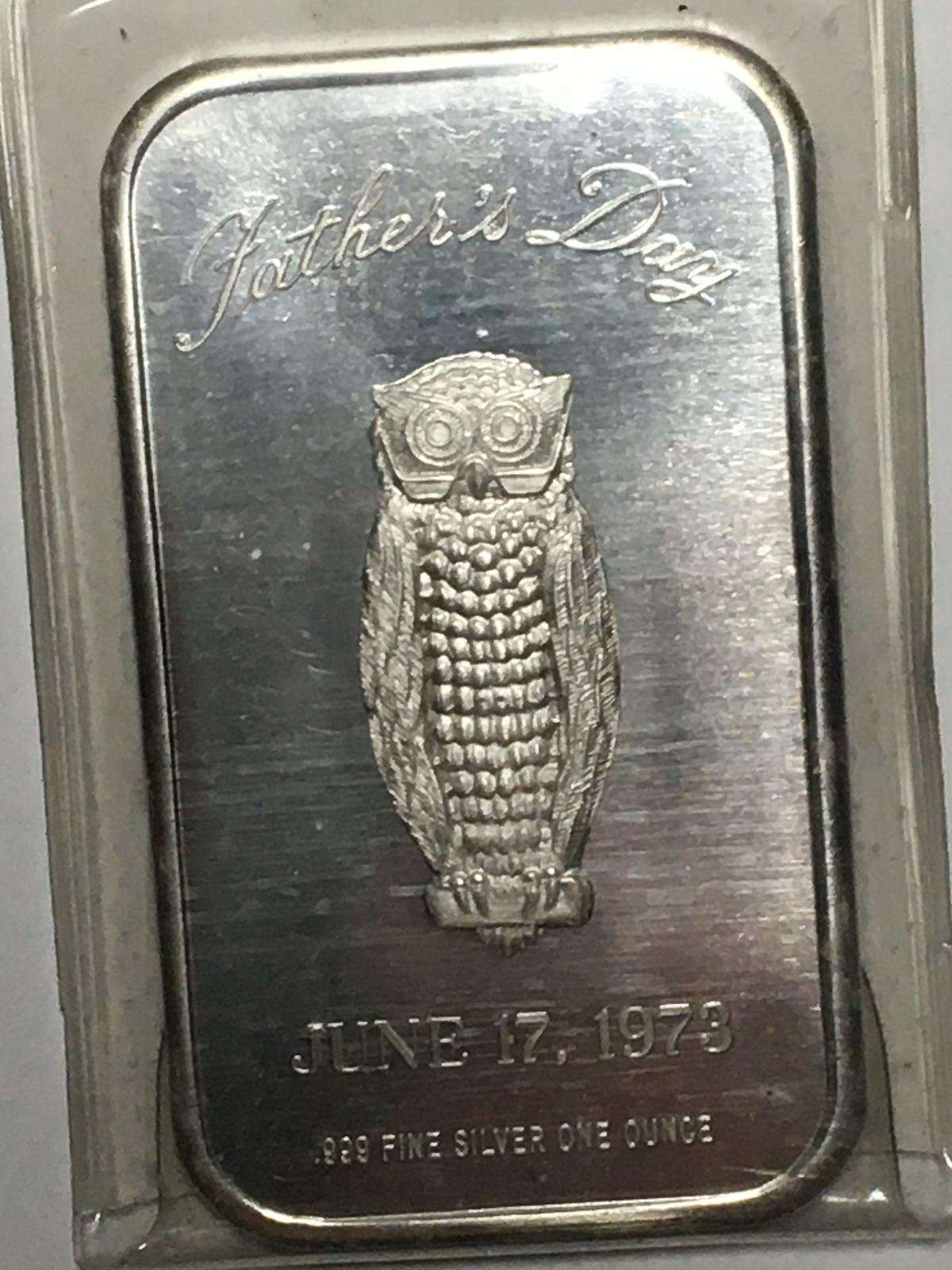 Fathers Day 1973 1oz .999 Silver Bar