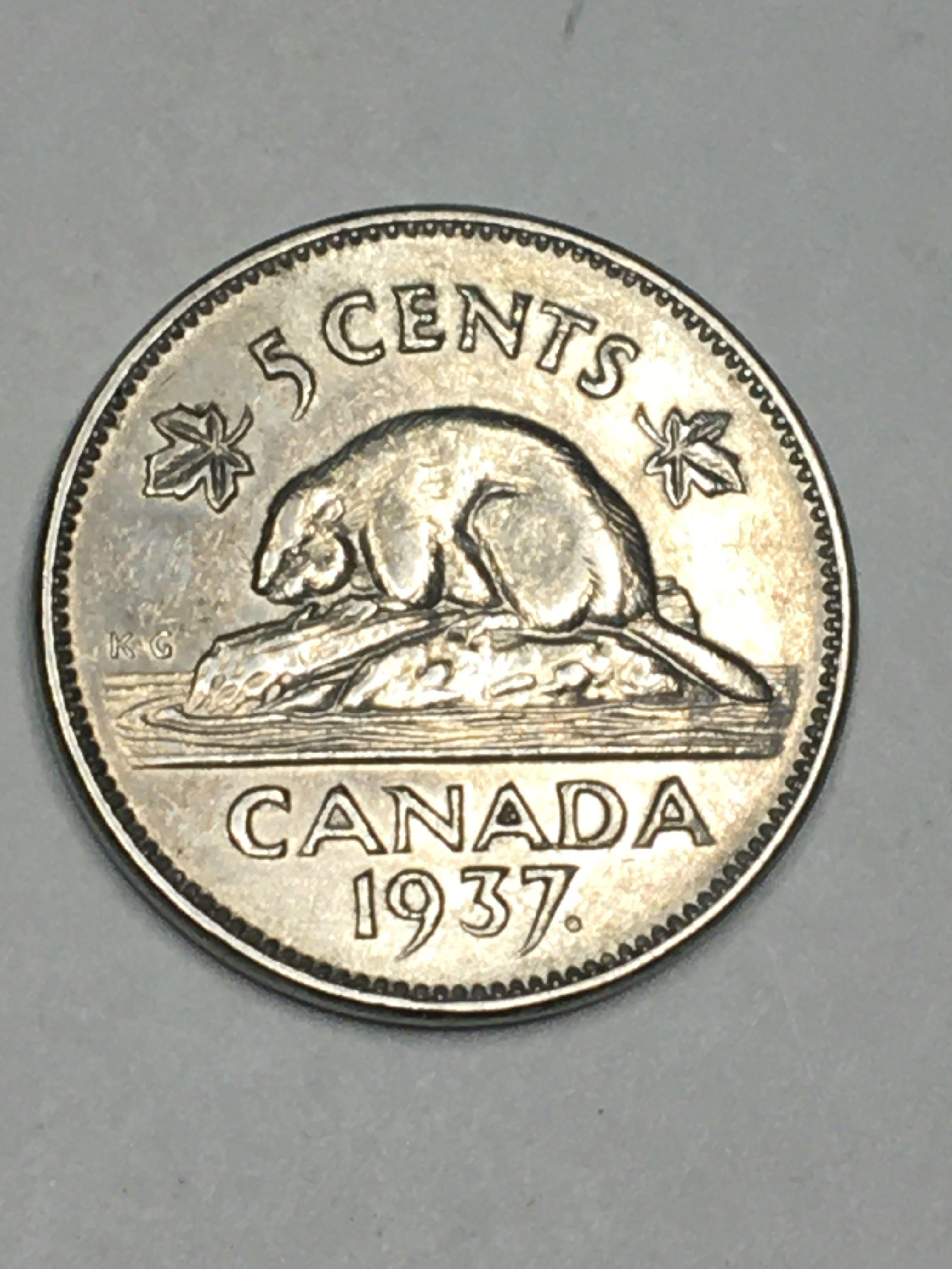 1937 Canadian 5 Cent