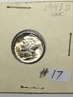 1943 P Mercury Dime