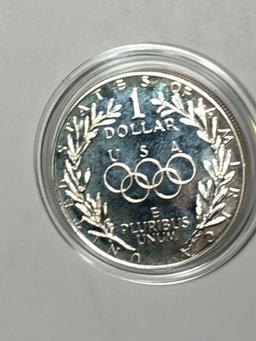 1988 1oz Silver Olympic Proof Dollar