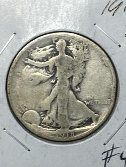 1918 S Walking Liberty Half Dollar